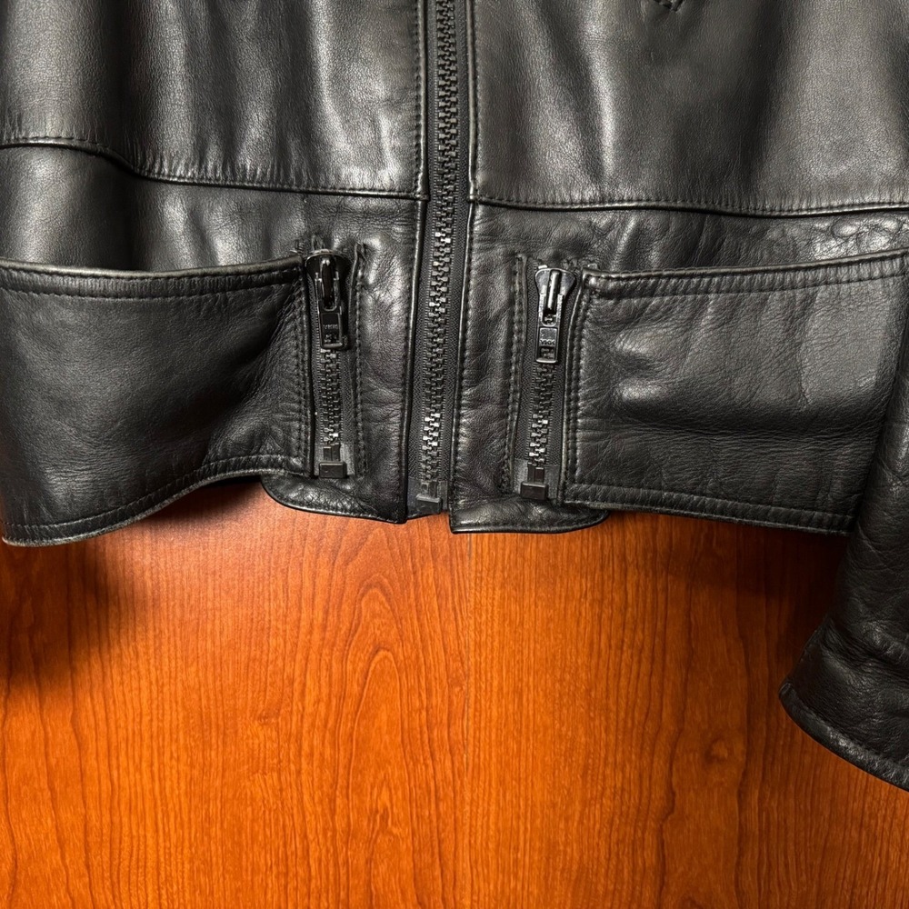 Hein Gericke Echt Leder VTG Black Leather Motorcycle Jacket 44 Lined Vented Pads - Picture 10 of 16